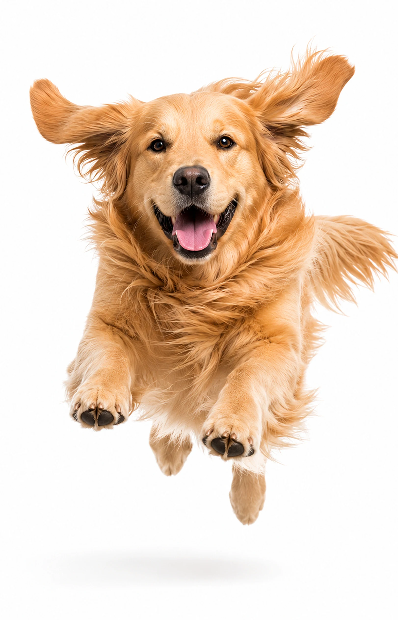 Running golden retriever representing the Flexipaw dog chew